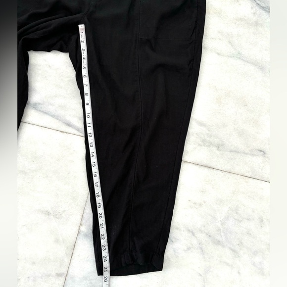 Old Navy High Rise Straight Taper Linen Pants Black Pull On Drawstring Womens 2X - Picture 6 of 12